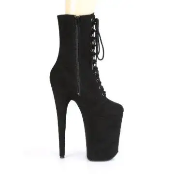 Černé kozačky na extra vysokém podpatku INF1020FS/BFS/M | INFINITY-1020FS Pleaser - z vnějšku