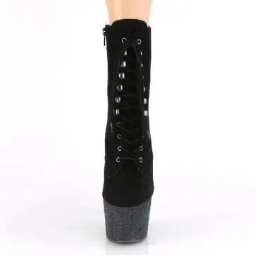 Černé kotníčkové kozačky ADO1020FSMG/BFS/BG | ADORE-1020FSMG Pleaser - zepředu