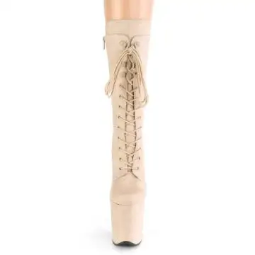 Béžové pole dance kozačky FLAM1050FS/BEFS/M | FLAMINGO-1050FS Pleaser - zepředu