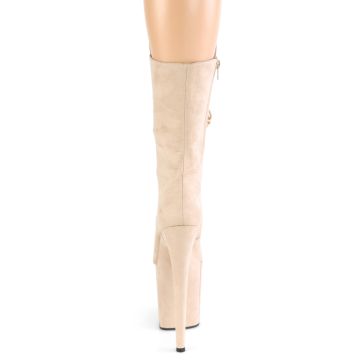 Béžové pole dance kozačky FLAM1050FS/BEFS/M | FLAMINGO-1050FS Pleaser - zezadu