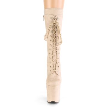 Béžové pole dance kozačky FLAM1050FS/BEFS/M | FLAMINGO-1050FS Pleaser - zepředu