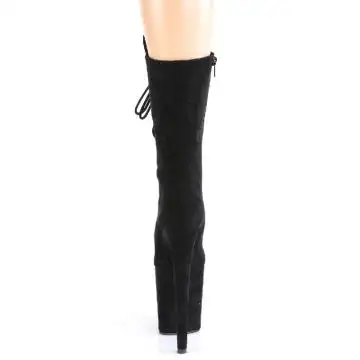 Černé taneční kozačky FLAM1050FS/BFS/M | FLAMINGO-1050FS Pleaser - zezadu