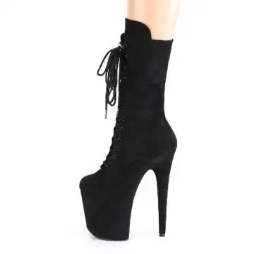 Černé taneční kozačky FLAM1050FS/BFS/M | FLAMINGO-1050FS Pleaser - z vnitřku