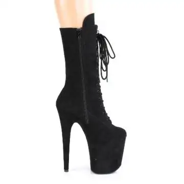 Černé taneční kozačky FLAM1050FS/BFS/M | FLAMINGO-1050FS Pleaser - z vnějšku