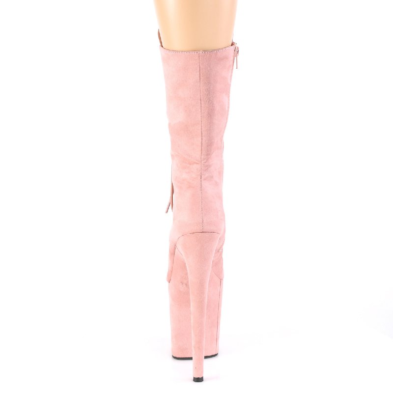Pole dance růžové kozačky FLAM1050FS/BPFS/M | FLAMINGO-1050FS Pleaser - zezadu