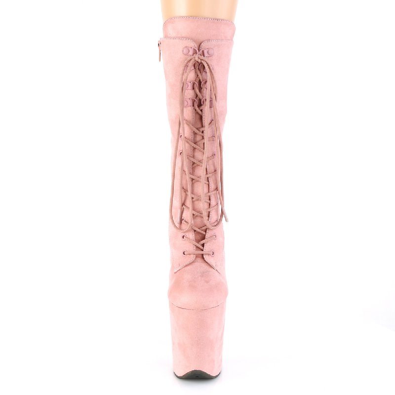 Pole dance růžové kozačky FLAM1050FS/BPFS/M | FLAMINGO-1050FS Pleaser - zepředu