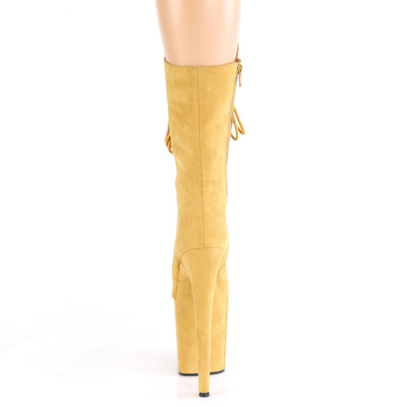 Nažloutlé taneční kozačky FLAM1050FS/MUSFS/M | FLAMINGO-1050FS Pleaser - zezadu