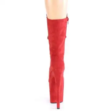 Červené taneční kozačky FLAM1050FS/RFS/M | FLAMINGO-1050FS Pleaser - zezadu