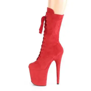 Červené taneční kozačky FLAM1050FS/RFS/M | FLAMINGO-1050FS Pleaser - z vnitřku