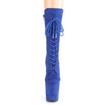 Modré taneční kozačky FLAM1050FS/RYBLFS/M | FLAMINGO-1050FS Pleaser - zepředu Modré taneční kozačky FLAM1050FS/RYBLFS/M | FLAMINGO-1050FS Pleaser - zepředu