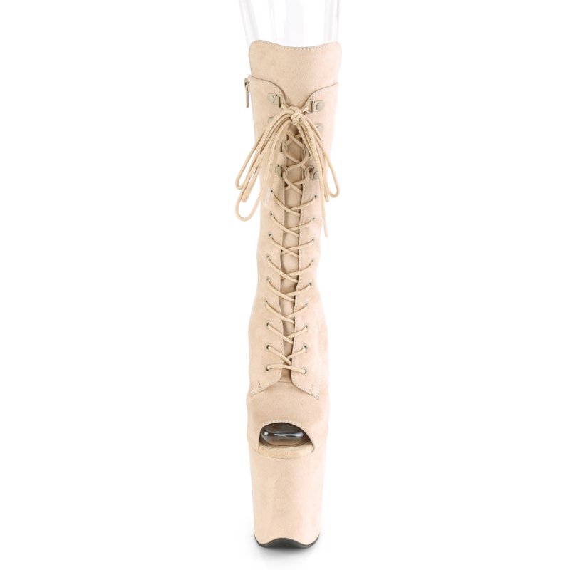 FLAM1051FS/BEFS/M tělové pole dance taneční kozačky | FLAMINGO-1051FS Pleaser - zepředu