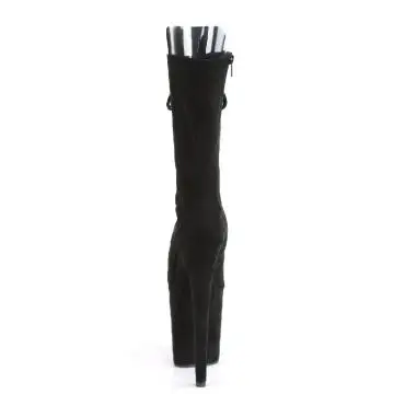 Černé taneční kozačky Pleaser FLAM1051FS/BFS/M | FLAMINGO-1051FS Pleaser - zezadu