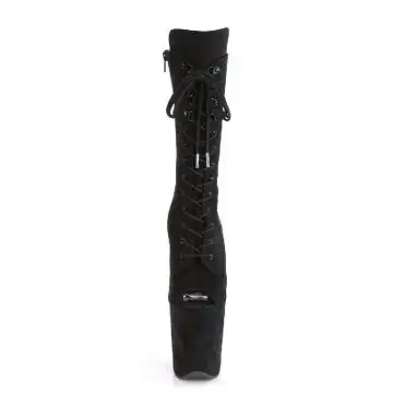 Černé taneční kozačky Pleaser FLAM1051FS/BFS/M | FLAMINGO-1051FS Pleaser - zepředu