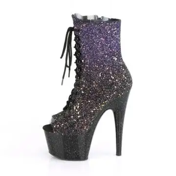 Fialové striptýz kozačky Pleaser ADO1021OMBG/PPG/B | ADORE-1021OMBG Pleaser - z vnitřku