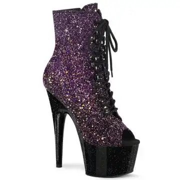 Fialové striptýz kozačky Pleaser ADO1021OMBG/PPG/B | ADORE-1021OMBG Pleaser