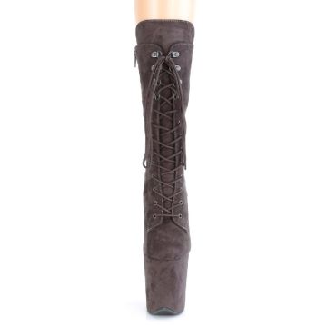 Šedé taneční kozačky FLAM1050FS/MDGYFS/M | FLAMINGO-1050FS Pleaser - zepředu Šedé taneční kozačky FLAM1050FS/MDGYFS/M | FLAMINGO-1050FS Pleaser - zepředu