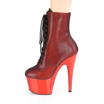 Červené kotníkové kozačky Pleaser ADO1020HFN/RHG/RCH | ADORE-1020HFN Pleaser - z vnitřku