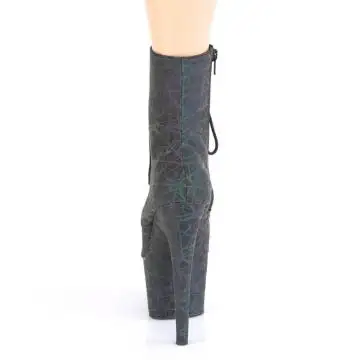 Fialovo-zelené svítící kozačky ADO1020REFL/GNPP/M Pleaser | ADORE-1020REFL Pleaser - zezadu