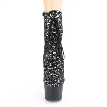 Taneční kozačky na pole dance Pleaser ADO1020SPLAT/BSVEL/B | ADORE-1020SPLAT Pleaser - zepředu