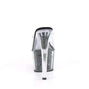 Černé go-go pantofle na platformě Pleaser ADO701CG/C/BG | ADORE-701CG Pleaser - zezadu