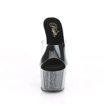 Černé go-go pantofle na platformě Pleaser ADO701CG/C/BG | ADORE-701CG Pleaser - zepředu