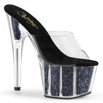 Černé go-go pantofle na platformě Pleaser ADO701CG/C/BG | ADORE-701CG Pleaser