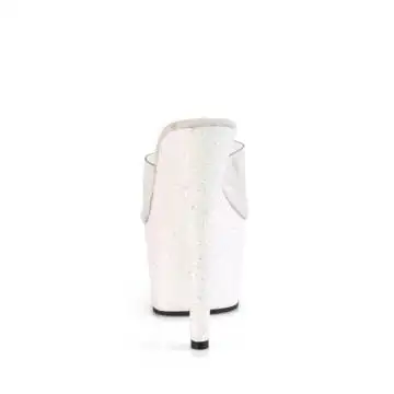 Luxusní růžové pantofle na podpatku ADO701LG/C/OPG | ADORE-701LG Pleaser - zezadu