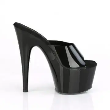 Černé pantofle na vysoké platformě ADO701N/BTPU/M Pleaser | ADORE-701N Pleaser - z vnějšku