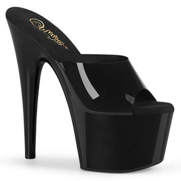 ADORE-701N | Černé pantofle na vysoké platformě ADO701N/BTPU/M Pleaser