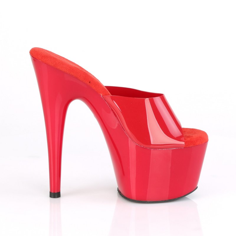 Červené pantofle na vysoké platformě ADO701N/RTPU/M Pleaser | ADORE-701N Pleaser - z vnějšku