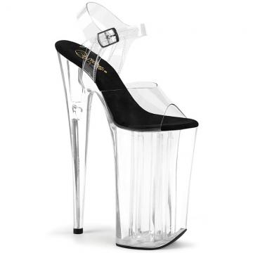 Průhledné sexy boty na nejvyšším podpatku BEY008/C-B/C Pleaser