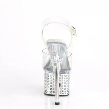 LED svítící sandály do nočních podniků DISCOLT708FLP/C/SCH | DISCOLITE-708FLP Pleaser - zezadu