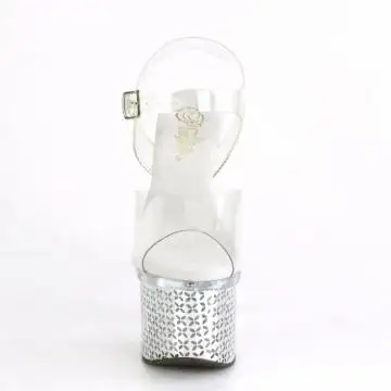 LED svítící sandály do nočních podniků DISCOLT708FLP/C/SCH | DISCOLITE-708FLP Pleaser - zepředu