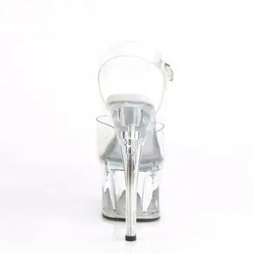 Průhledné sexy sandály ESTM708/C/M | ESTEEM-708 Pleaser - zezadu