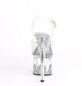 Průhledné sexy sandály ESTM708/C/M | ESTEEM-708 Pleaser - zezadu Průhledné sexy sandály ESTM708/C/M | ESTEEM-708 Pleaser - zezadu