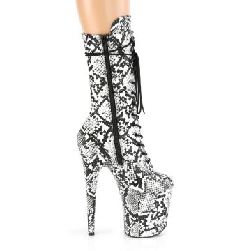 Pole dance kozačky s hadí kůží Pleaser FLAM1050SP/B-WSP/M | FLAMINGO-1050SP Pleaser - z vnějšku Pole dance kozačky s hadí kůží Pleaser FLAM1050SP/B-WSP/M | FLAMINGO-1050SP Pleaser - z vnějšku
