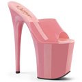 FLAMINGO-801N Růžové taneční pantofle na extra vysokém podpatku FLAM801N/BPTPU/M