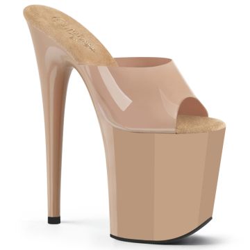 FLAMINGO-801N Tělové taneční pantofle na extra vysokém podpatku FLAM801N/CRTPU/M Pleaser FLAMINGO-801N Tělové taneční pantofle na extra vysokém podpatku FLAM801N/CRTPU/M Pleaser