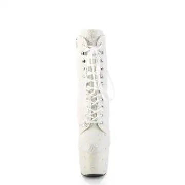 Bílé svítící kozačky Pleaser ADO1020GDLG/WG/M | ADORE-1020GDLG Pleaser - zepředu
