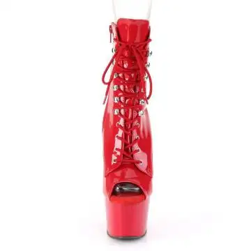 ADO1021/R/M Červené kozačky na go-go | ADORE-1021 Pleaser - zepředu