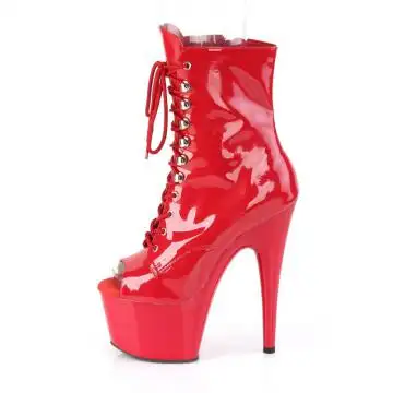 ADO1021/R/M Červené kozačky na go-go | ADORE-1021 Pleaser - z vnitřku