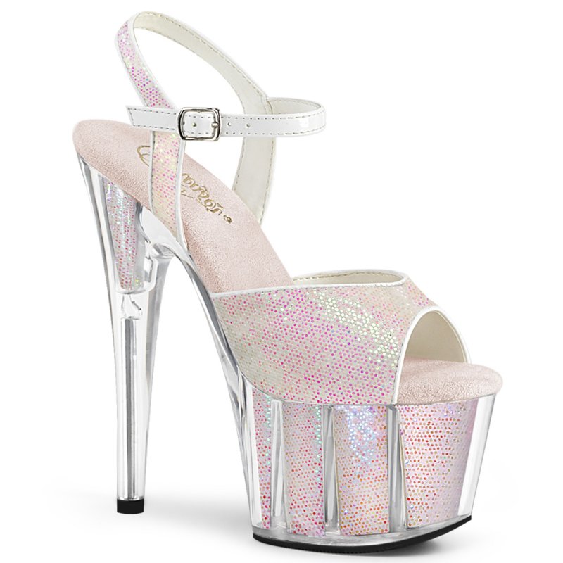 Růžové sandály na pole dance Pleaser ADO710G/OPG/M | ADORE-710G Pleaser