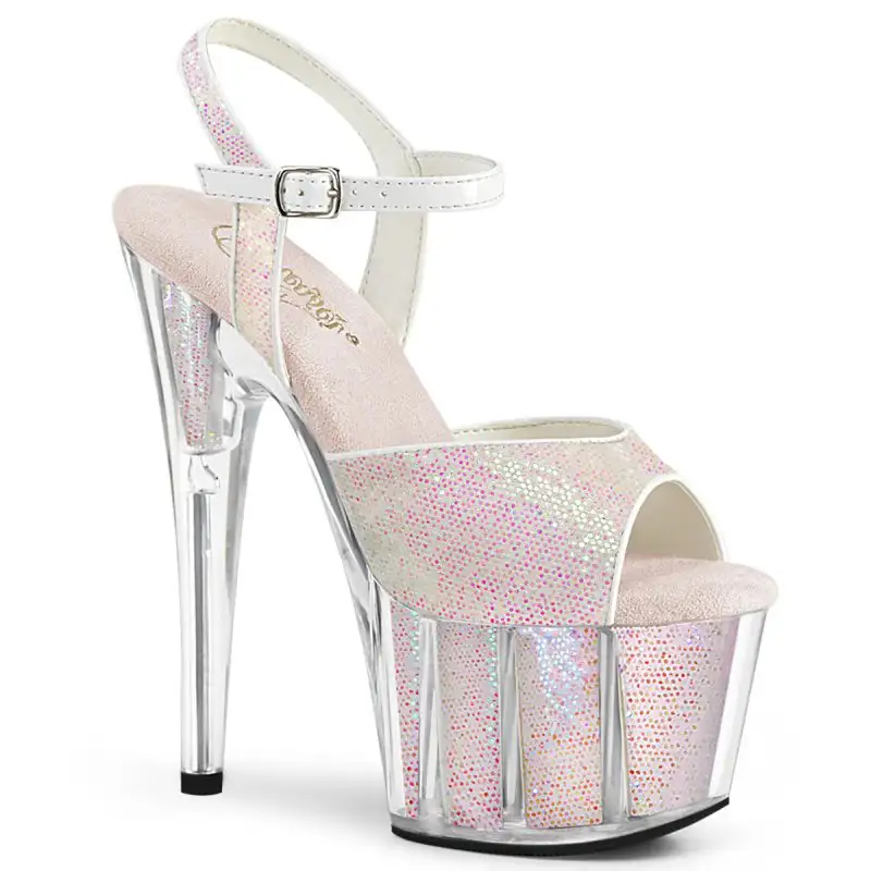 Růžové sandály na pole dance Pleaser ADO710G/OPG/M