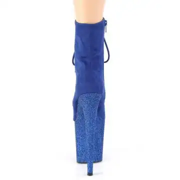 Modré kotníčkové taneční kozačky FLAM1020FSMG/BLFS/M | FLAMINGO-1020FSMG Pleaser - zezadu