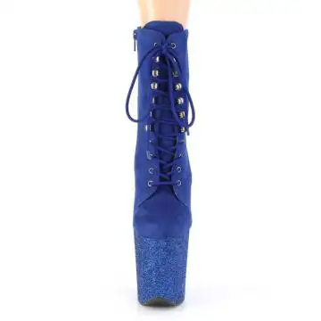Modré kotníčkové taneční kozačky FLAM1020FSMG/BLFS/M | FLAMINGO-1020FSMG Pleaser - zepředu