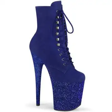 Modré kotníčkové taneční kozačky FLAM1020FSMG/BLFS/M | FLAMINGO-1020FSMG Pleaser