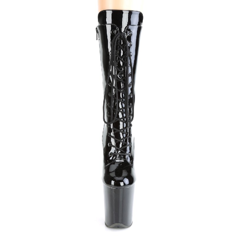 Černé kozačky FLAM1050/B/M | FLAMINGO-1050 Pleaser - zepředu