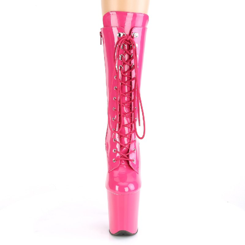 Tmavě růžové kozačky FLAM1050/HP/M | FLAMINGO-1050 Pleaser - zepředu