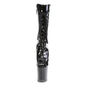Černé strip taneční kozačky FLAM1051/B/M | FLAMINGO-1051 Pleaser - zepředu