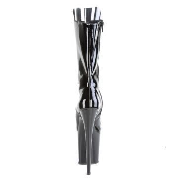 Černé strip taneční kozačky FLAM1051/B/M | FLAMINGO-1051 Pleaser - zezadu